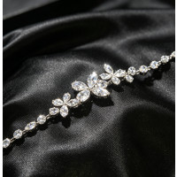 MM World 滿鑽馬眼花朵培育鑽石手鏈 - 鉑金950 | 奢華馬眼切割 | 總鑽重逾5.8克拉 DE/VVS-VS