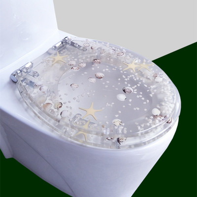 馬桶蓋 UVO型家用通用老式抽水樹脂馬桶圈加厚坐便器蓋廁所板配件-透明海星 馬桶蓋 UVO型家用通用老式抽水樹脂馬桶圈加厚坐便器蓋廁所板配件-透明海星